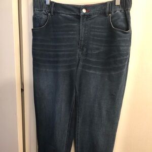 Peace Love World Dark Blue Relaxed Jogger Jeans